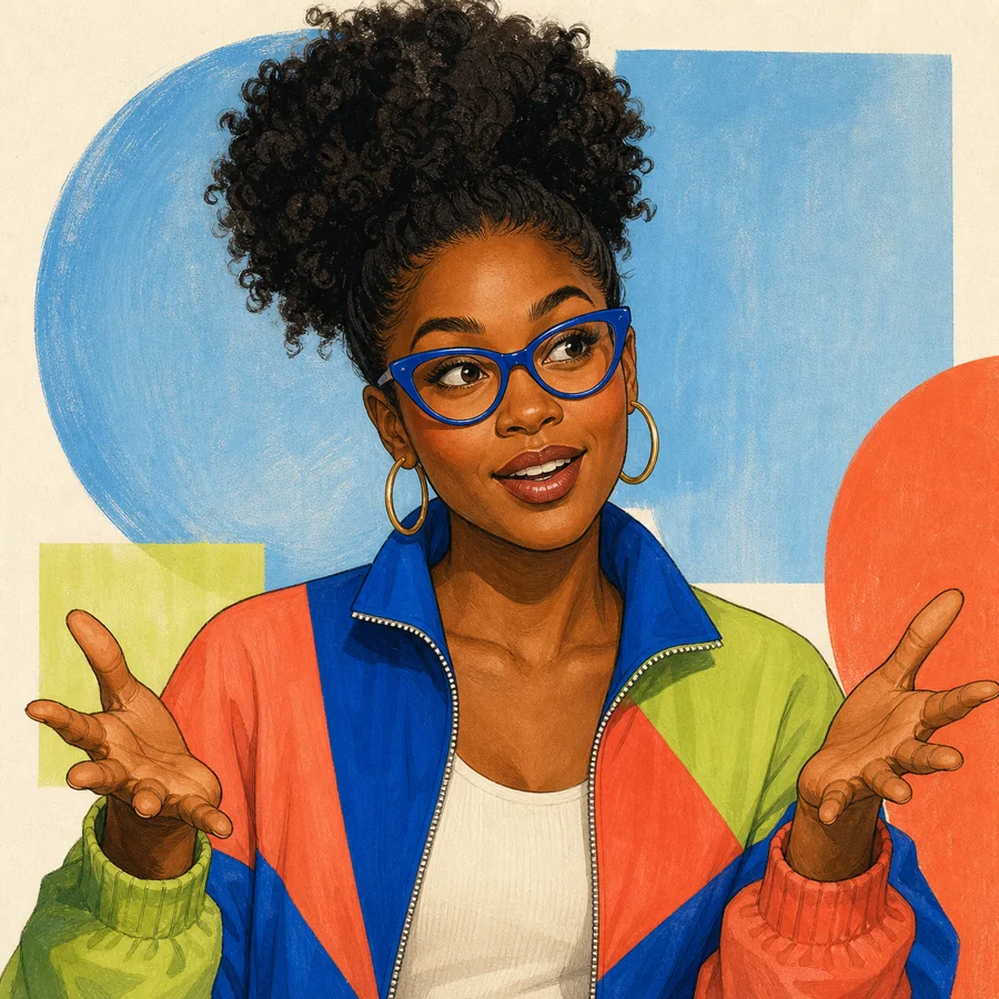 Illustrated portrait of fictional Wild Card Rater Maya Mixon