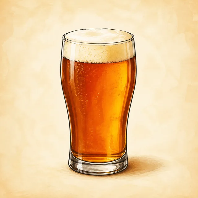 Illustrated amber lager.