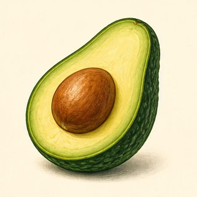Illustrated avocado.
