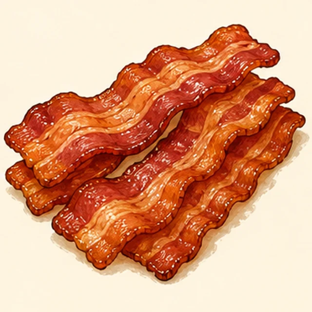 Illustrated bacon.