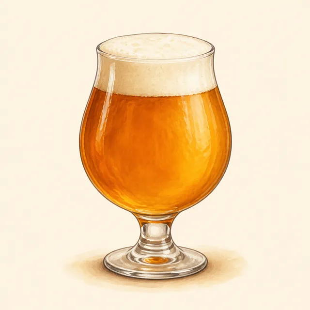 Illustrated belgian-style ale.