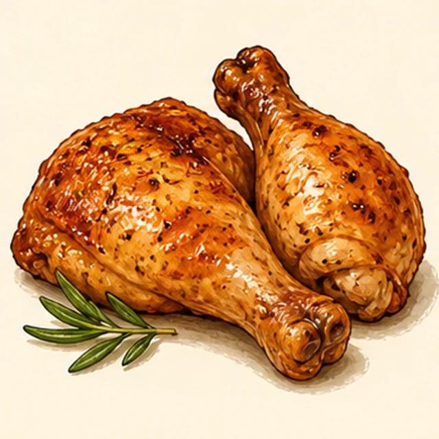 Illustrated chicken.
