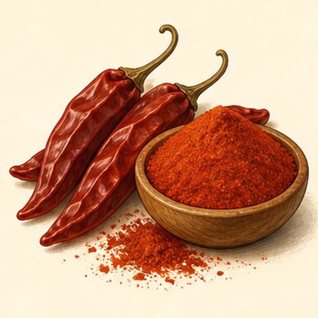 Illustrated chili powder.