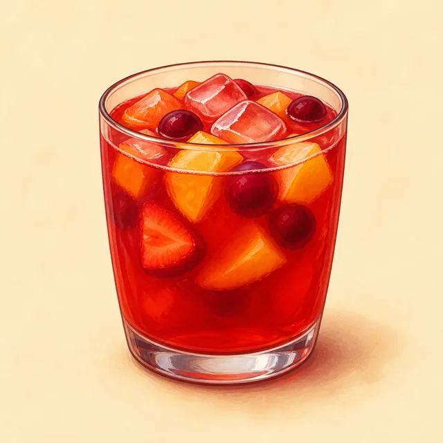Illustrated fruit punch.