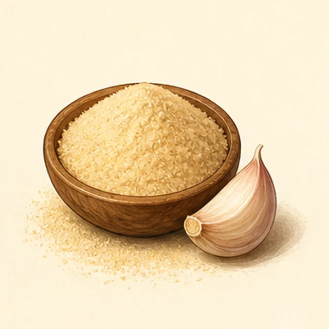 Playful illustrated garlic powder