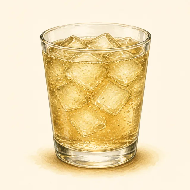 Illustrated ginger ale.