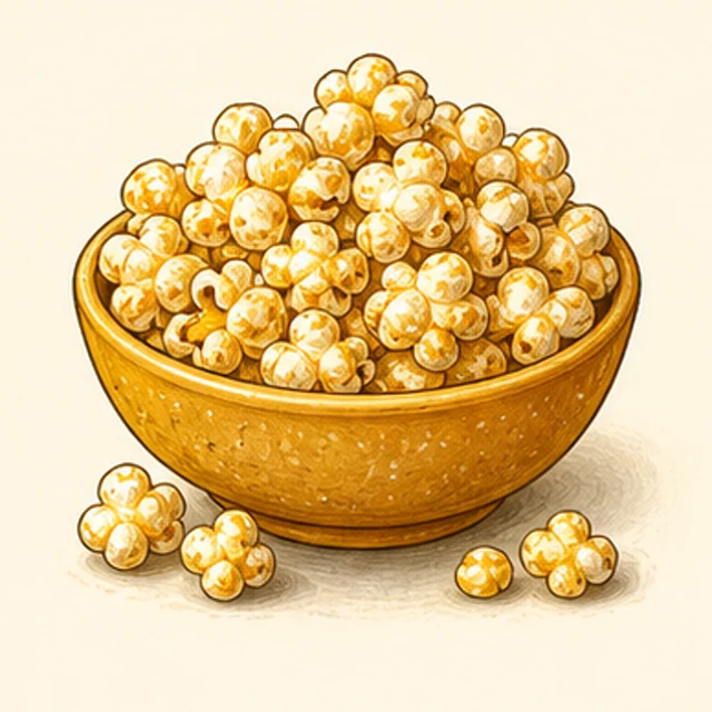 Playful illustrated kettle corn
