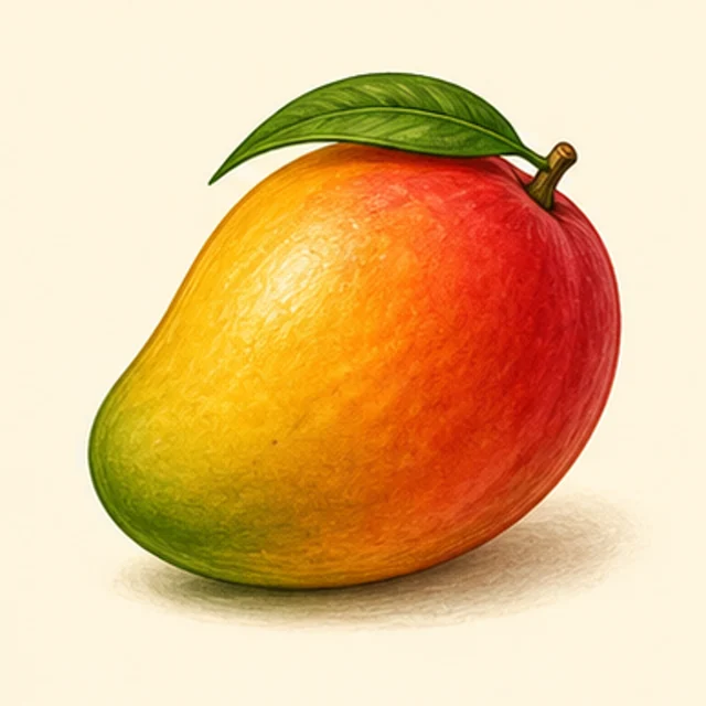 Playful illustrated mango