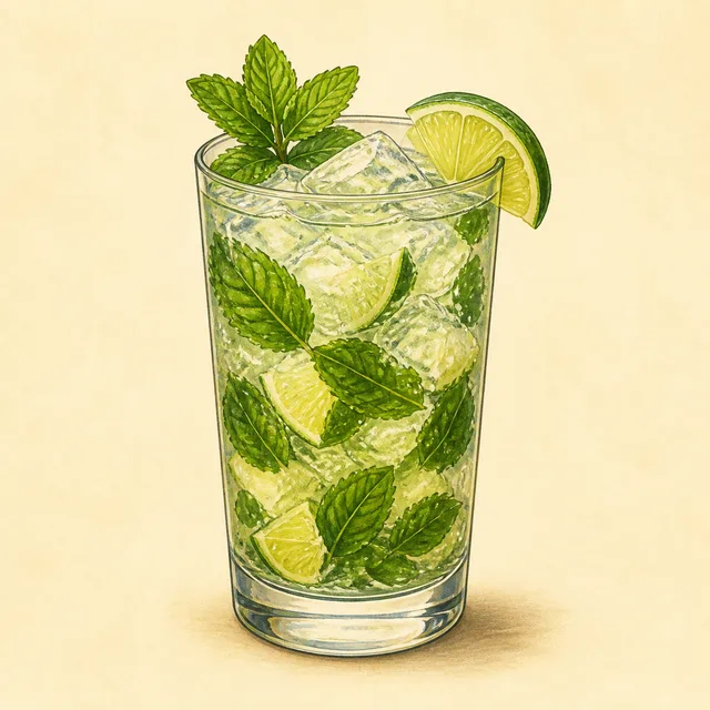Illustrated mojito.
