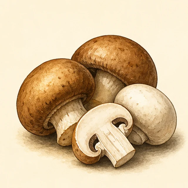 Illustrated mushroom.