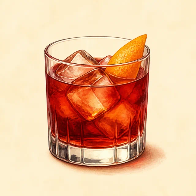 Illustrated negroni.