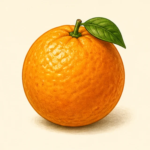 Playful illustrated orange
