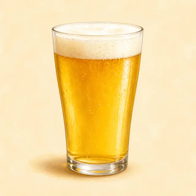 Illustrated pale lager.