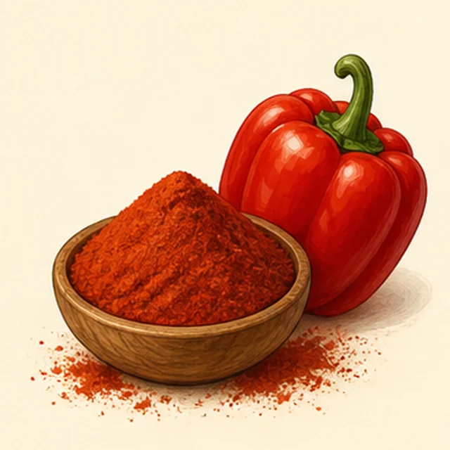 Playful illustrated paprika