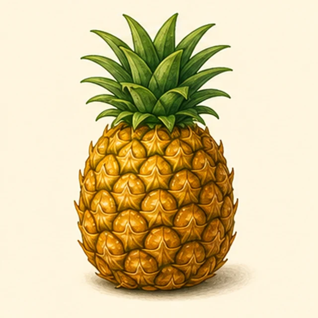 Illustrated pineapple.