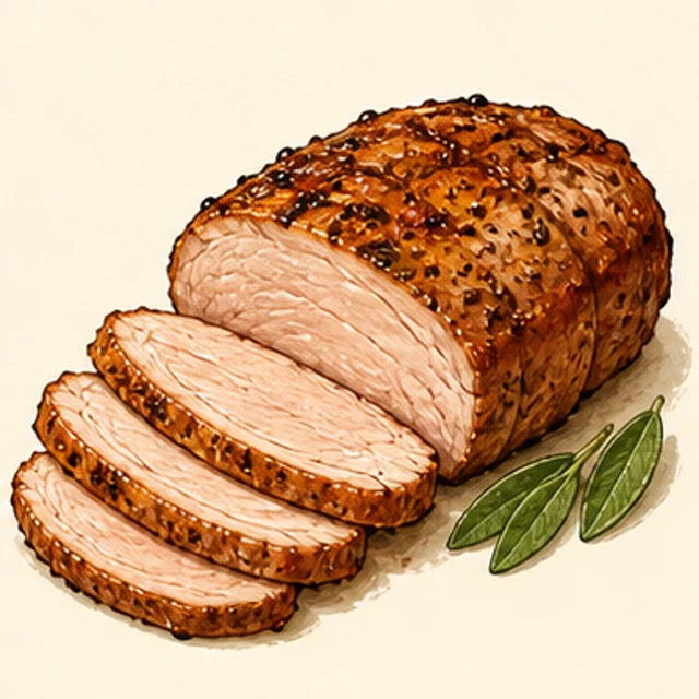 Playful illustrated pork