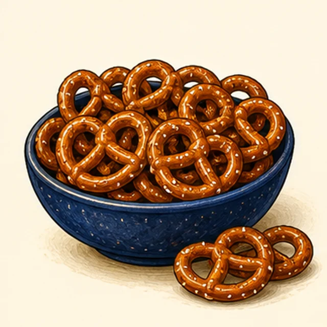 Playful illustrated pretzels