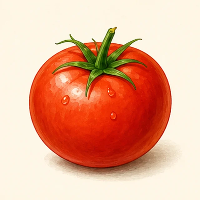 Illustrated tomato.