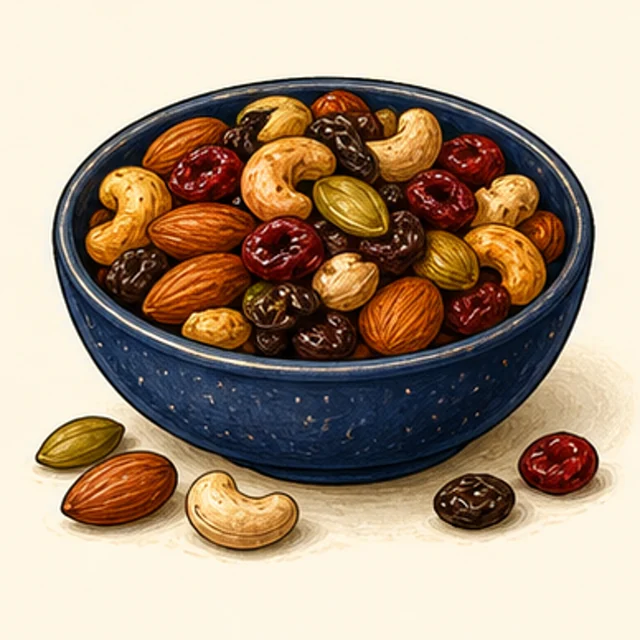 Playful illustrated trail mix